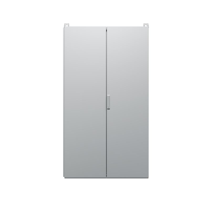 FS-X double door steel floor standing enclosure front view - EncloPRIME