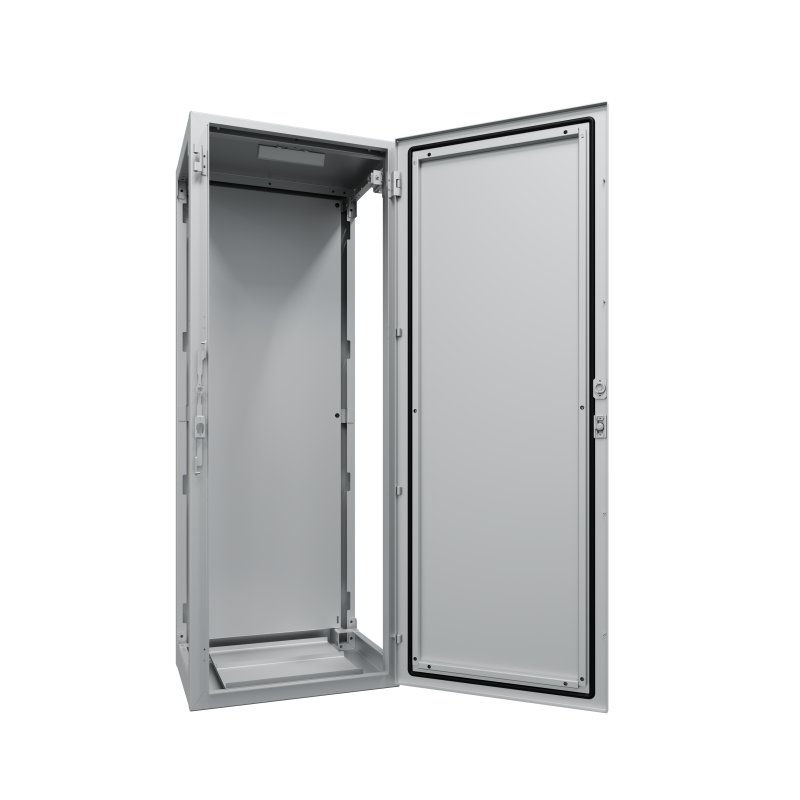 Fully welded CRCA steel floor standing enclosure - open front view
